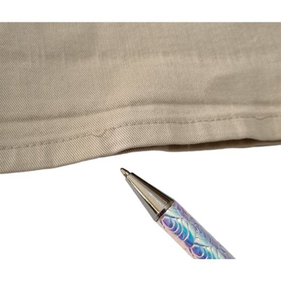 SPORTSCRAFT Size 10 Womens Beige Skirt Stretch Midi Denim Back Split Skirt - Picture 8 of 8